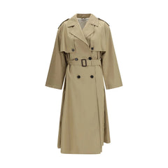 Max Mara Beige Cotton Trench Coat - IT38 | S