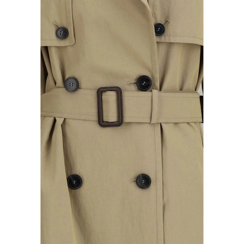 Max Mara Beige Cotton Trench Coat - IT38 | S