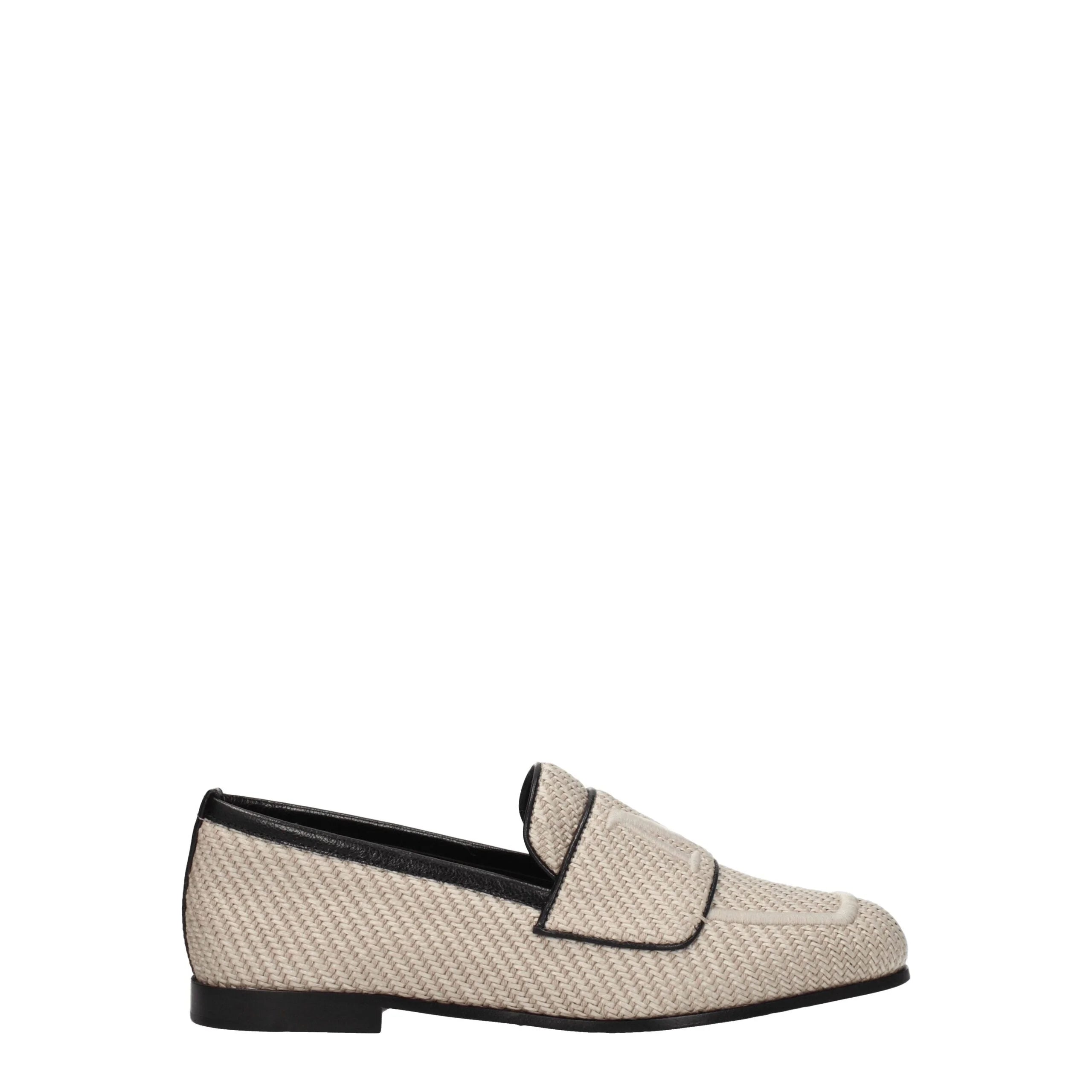 Max Mara Beige Fabric Slip-On Loafers - EU36/US6