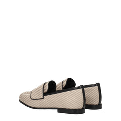 Max Mara Beige Fabric Slip-On Loafers - EU36/US6