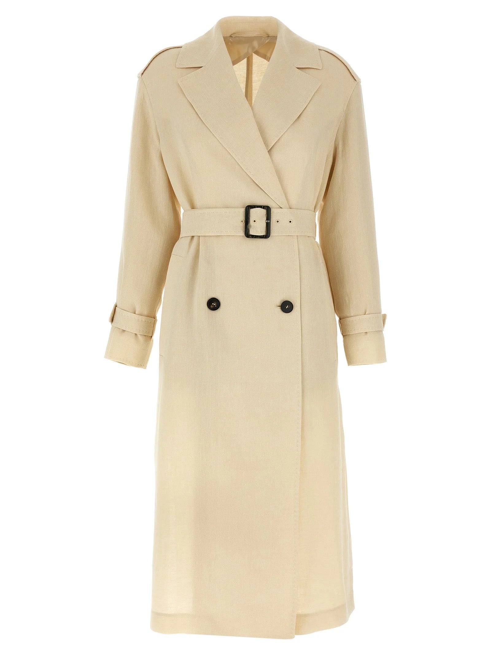 Max Mara Beige Flax Coat - IT40