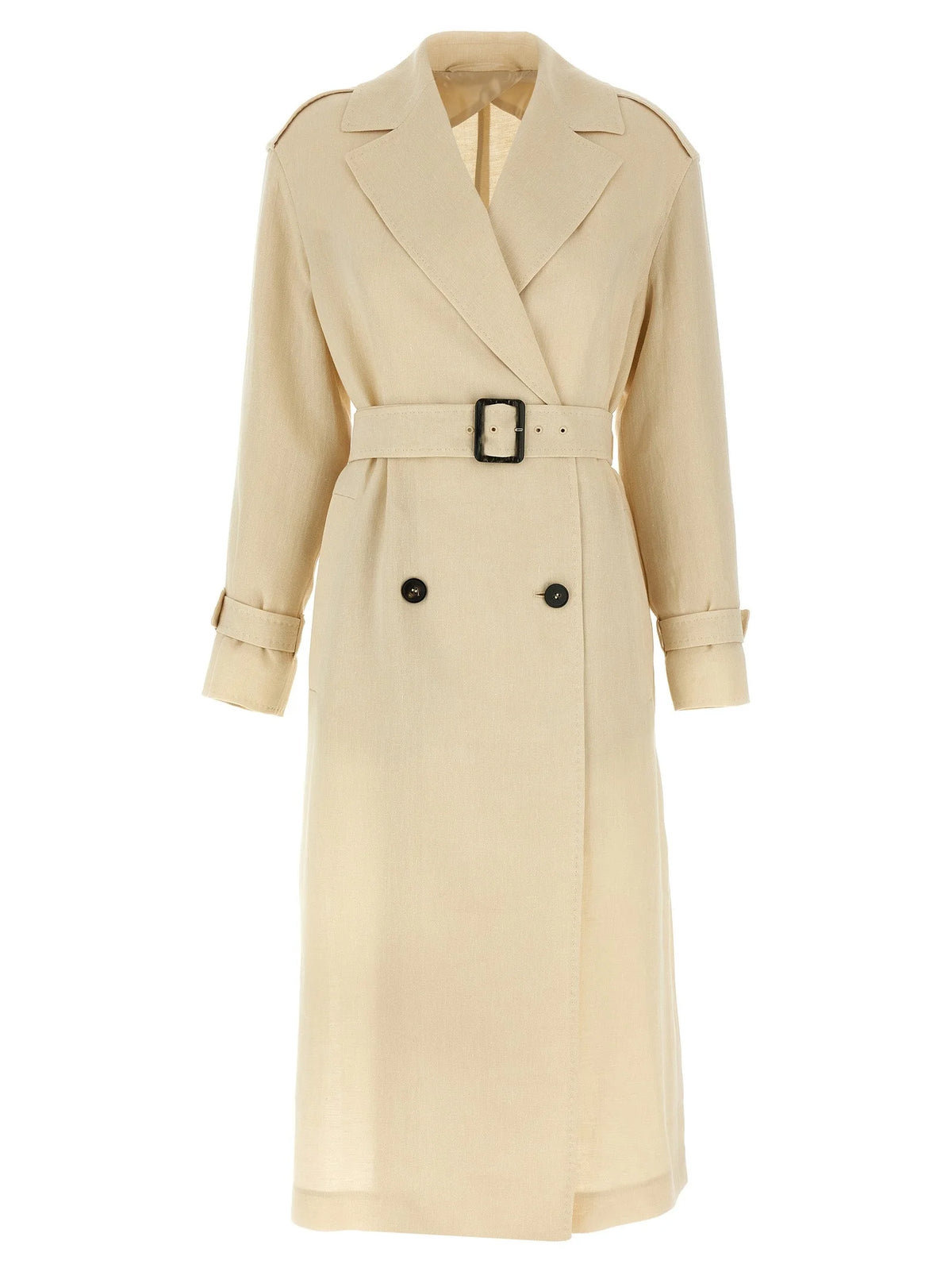 Max Mara Beige Flax Coat - IT40