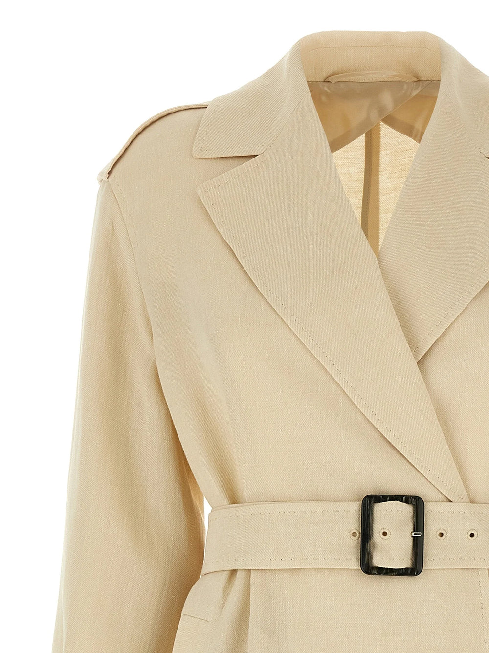 Max Mara Beige Flax Coat - IT40