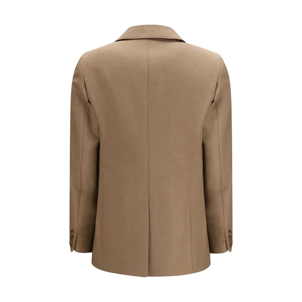 Max Mara Beige Fleece Wool Blazer - IT40 | M