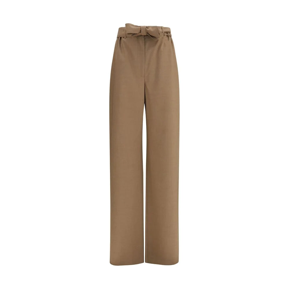 Max Mara Beige Fleece Wool Casual Pants - IT38 | S