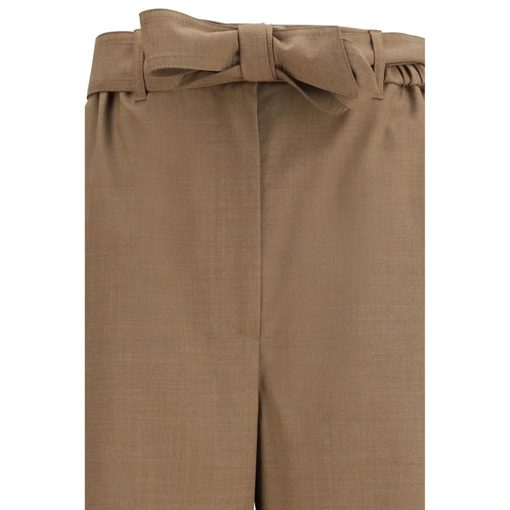 Max Mara Beige Fleece Wool Casual Pants - IT38 | S