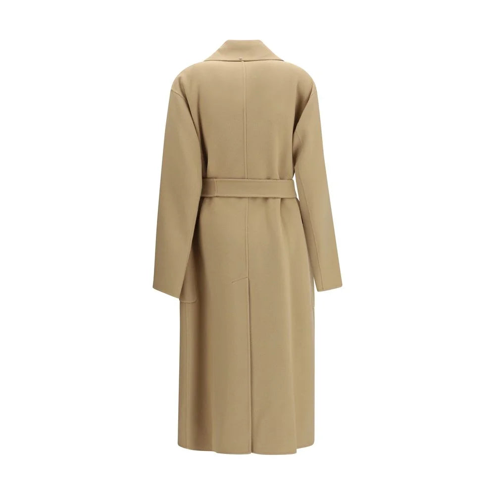 Max Mara Beige Fleece Wool Coat - IT38 | S