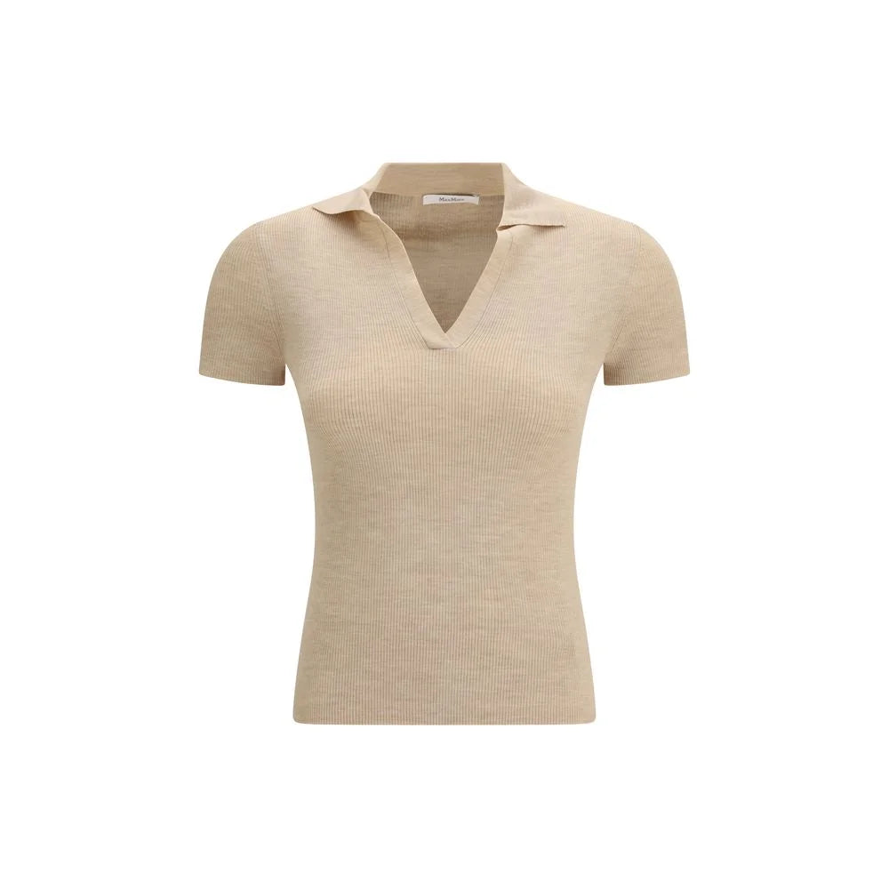 Max Mara Beige Fleece Wool Shirt - S