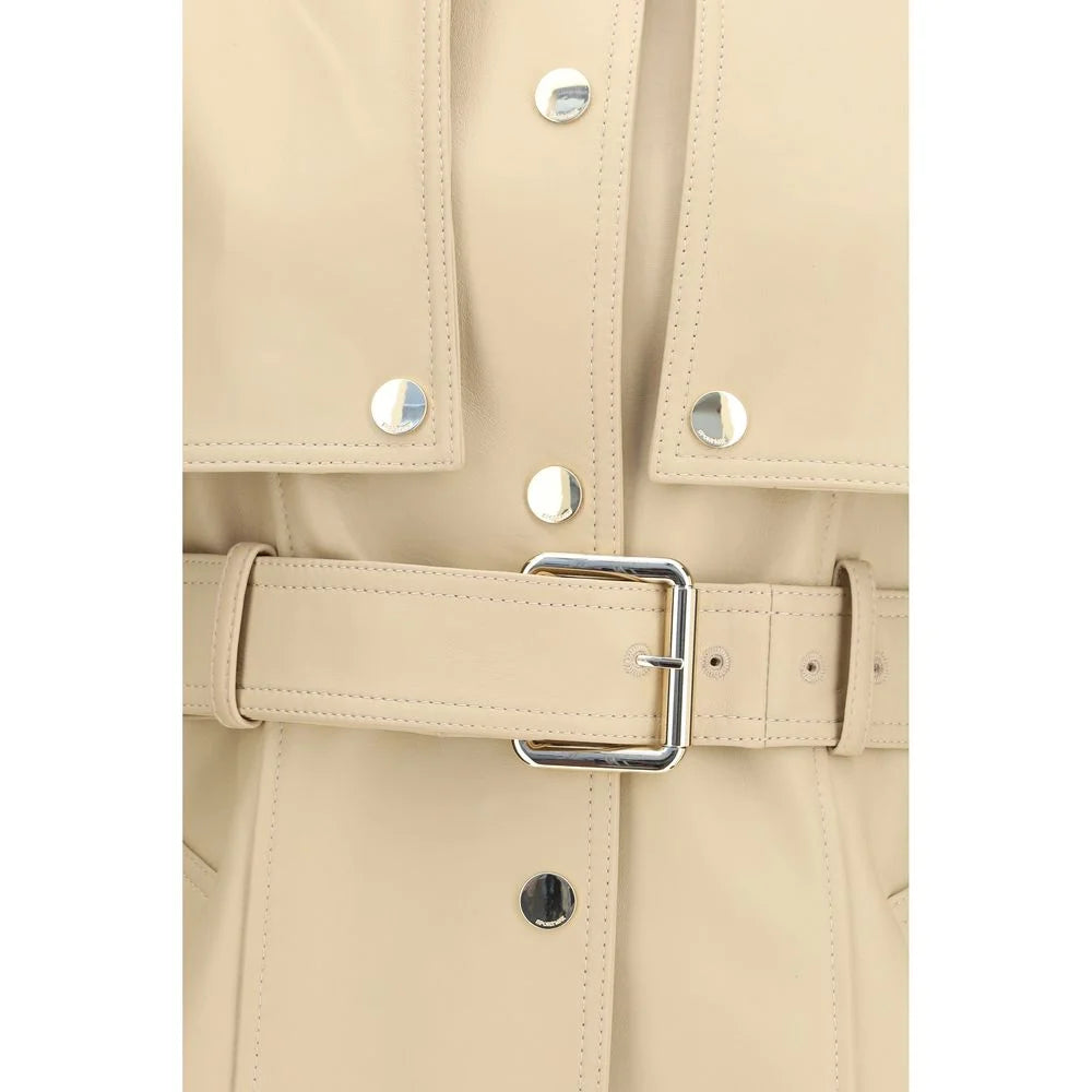 Max Mara Beige Leather Jacket - IT38 | S