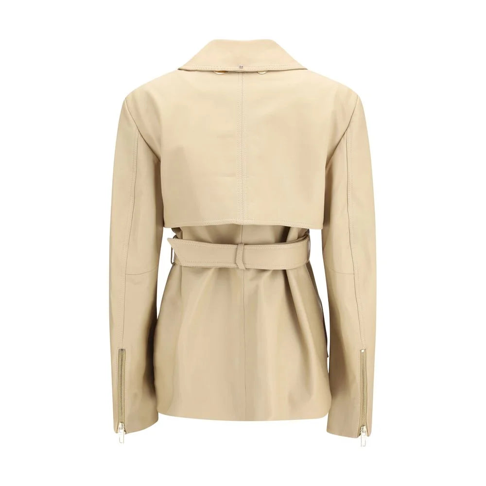 Max Mara Beige Leather Jacket - IT38 | S