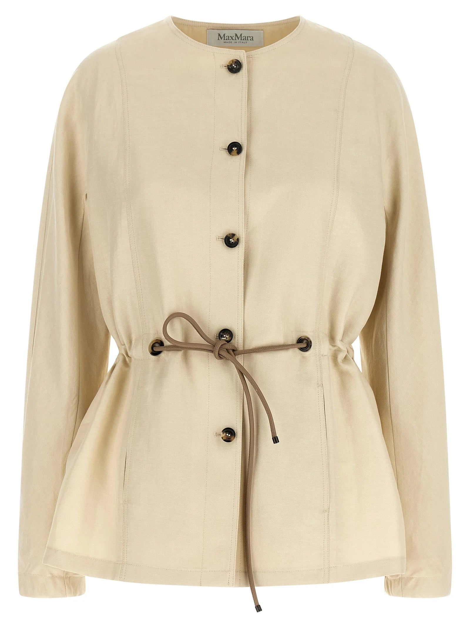 Max Mara Beige Linen Blazer