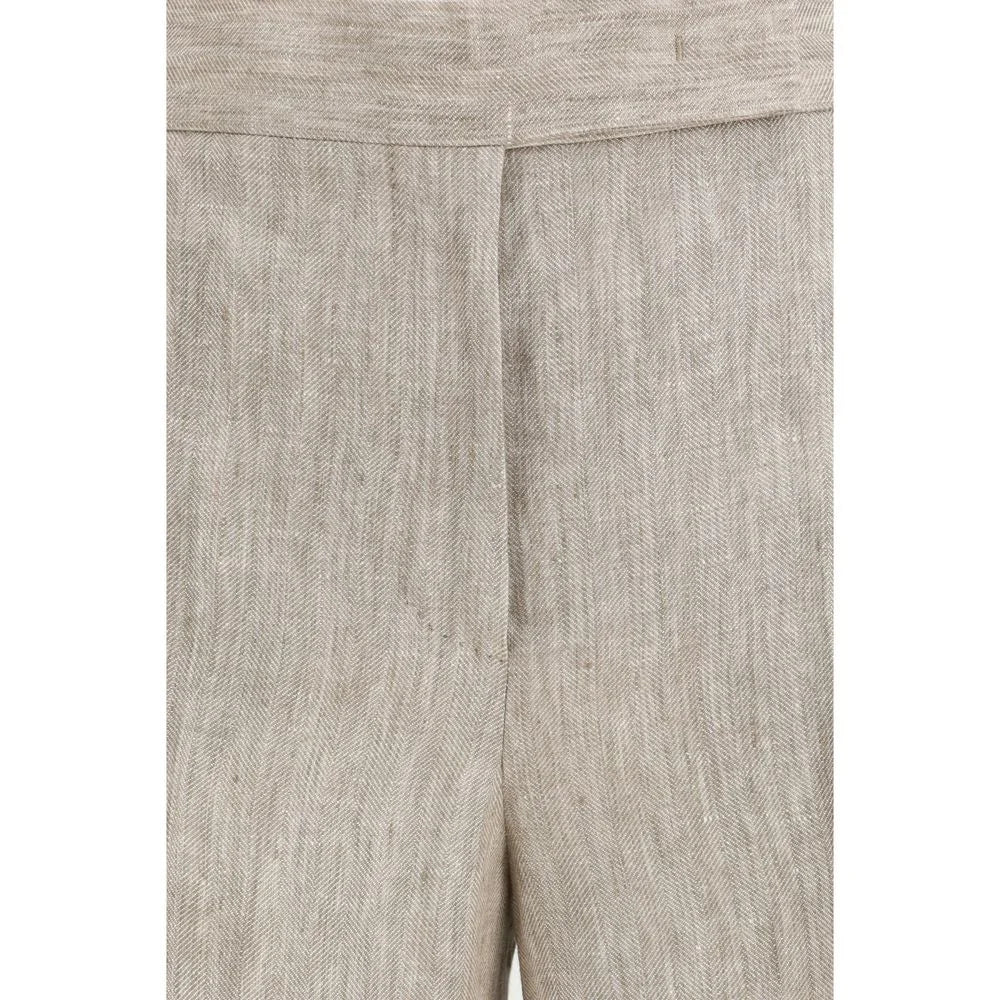 Max Mara Beige Linen Casual Pants - IT40 | M