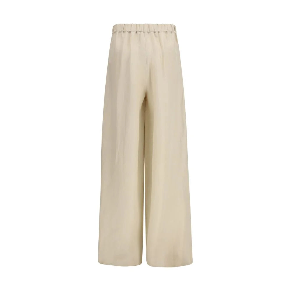 Max Mara Beige Linen Casual Pants - IT44 | L