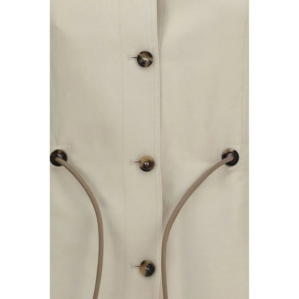 Max Mara Beige Linen Clothing - IT46|XL