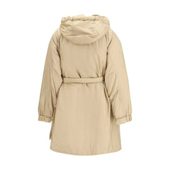 Max Mara Beige Polyester Full-Length Jacket