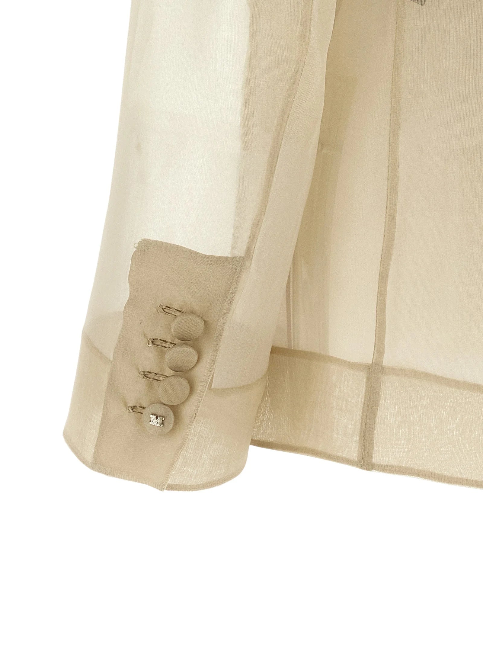 Max Mara Beige Silk Blazer
