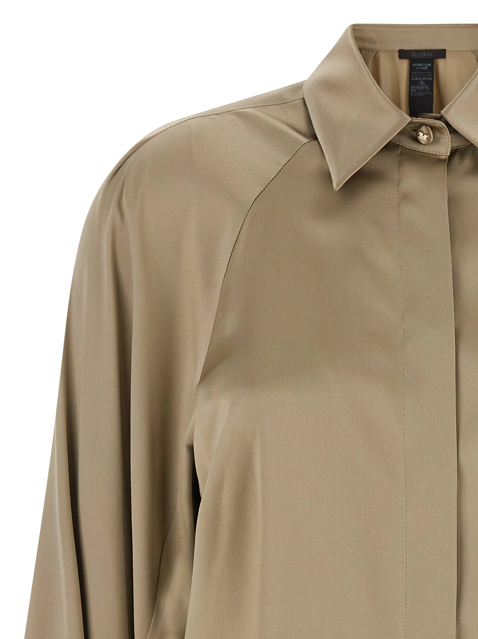 Max Mara Sandfärgad Silktopp