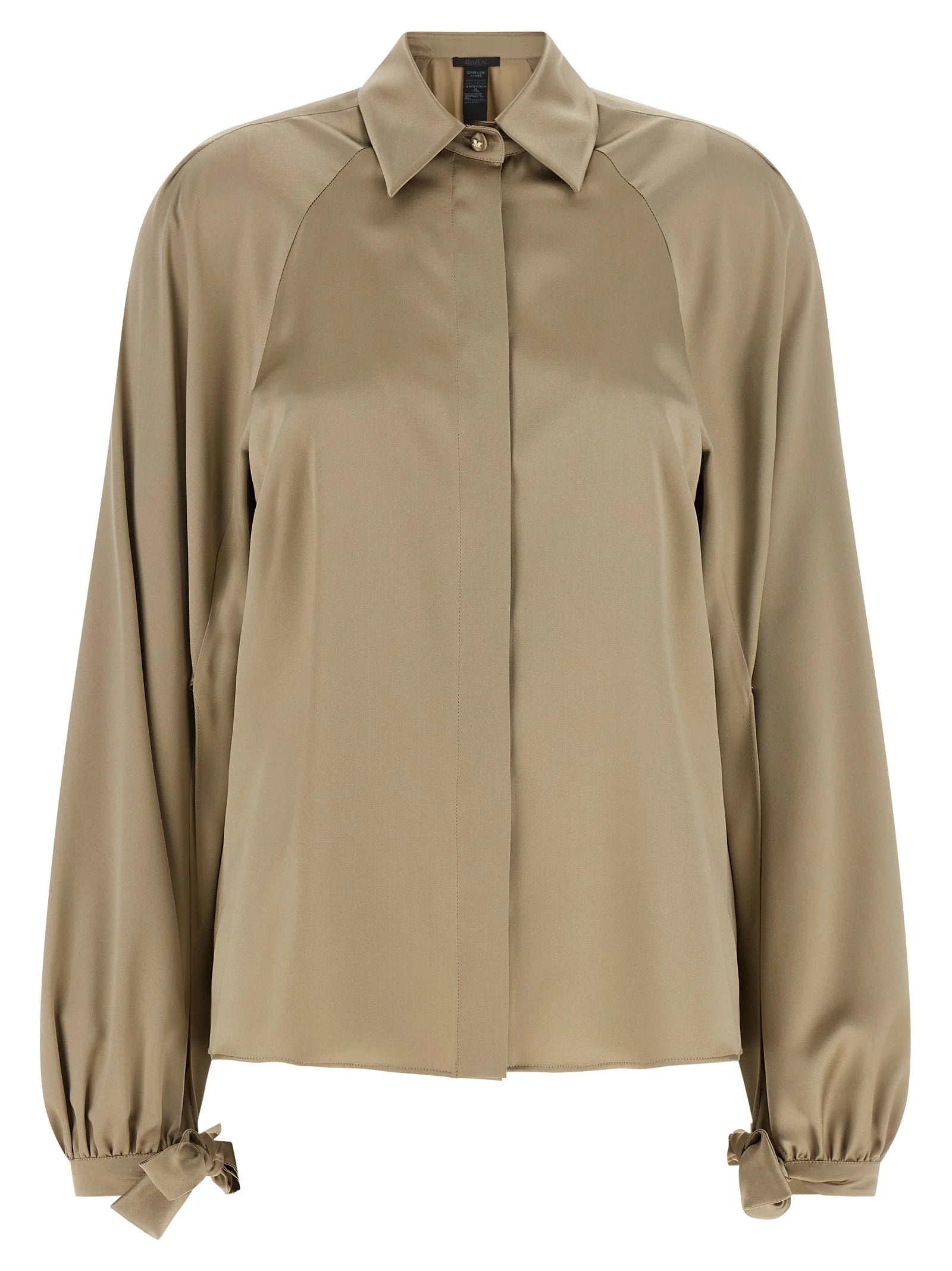 Max Mara Sandfärgad Silktopp