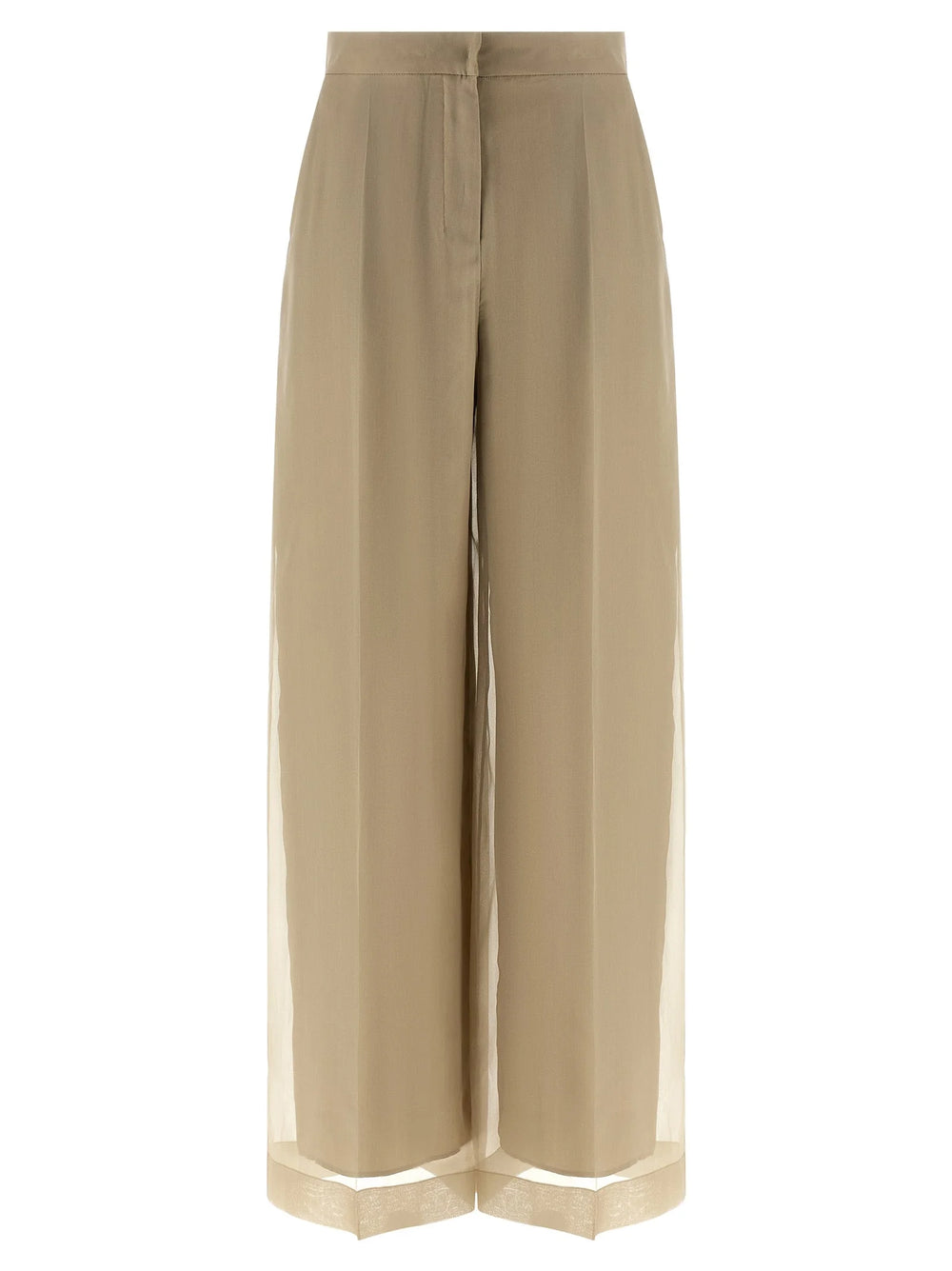 Max Mara Beige Silk Casual Pants