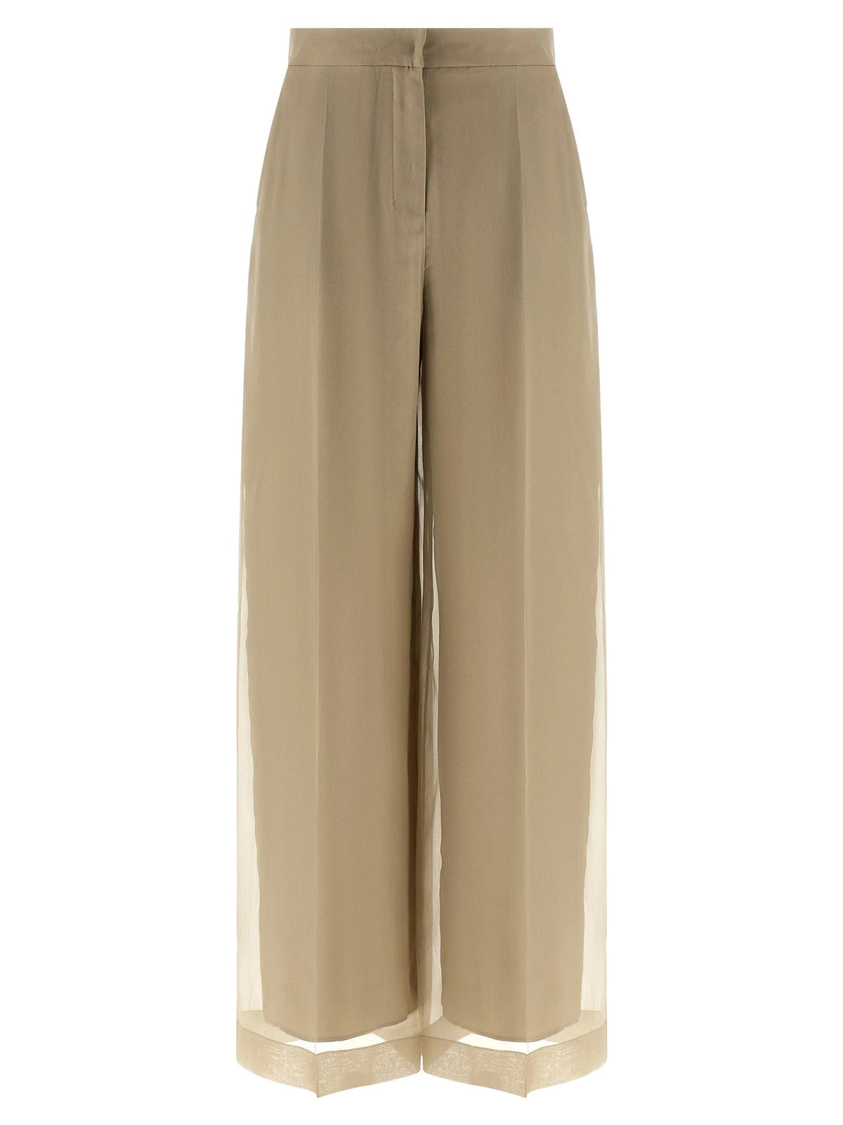 Max Mara Beige Silk Casual Pants