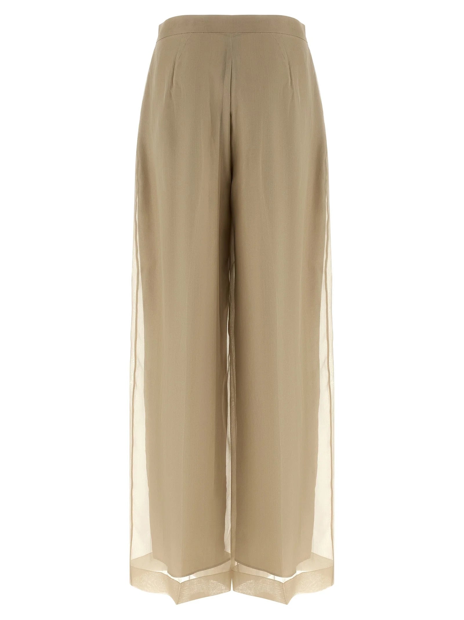 Max Mara Beige Silk Casual Pants
