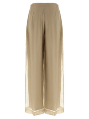 Max Mara Beige Silk Casual Pants