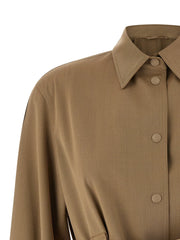 Max Mara Beige Virgin Wool Blouse