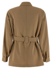 Max Mara Beige Virgin Wool Blouse