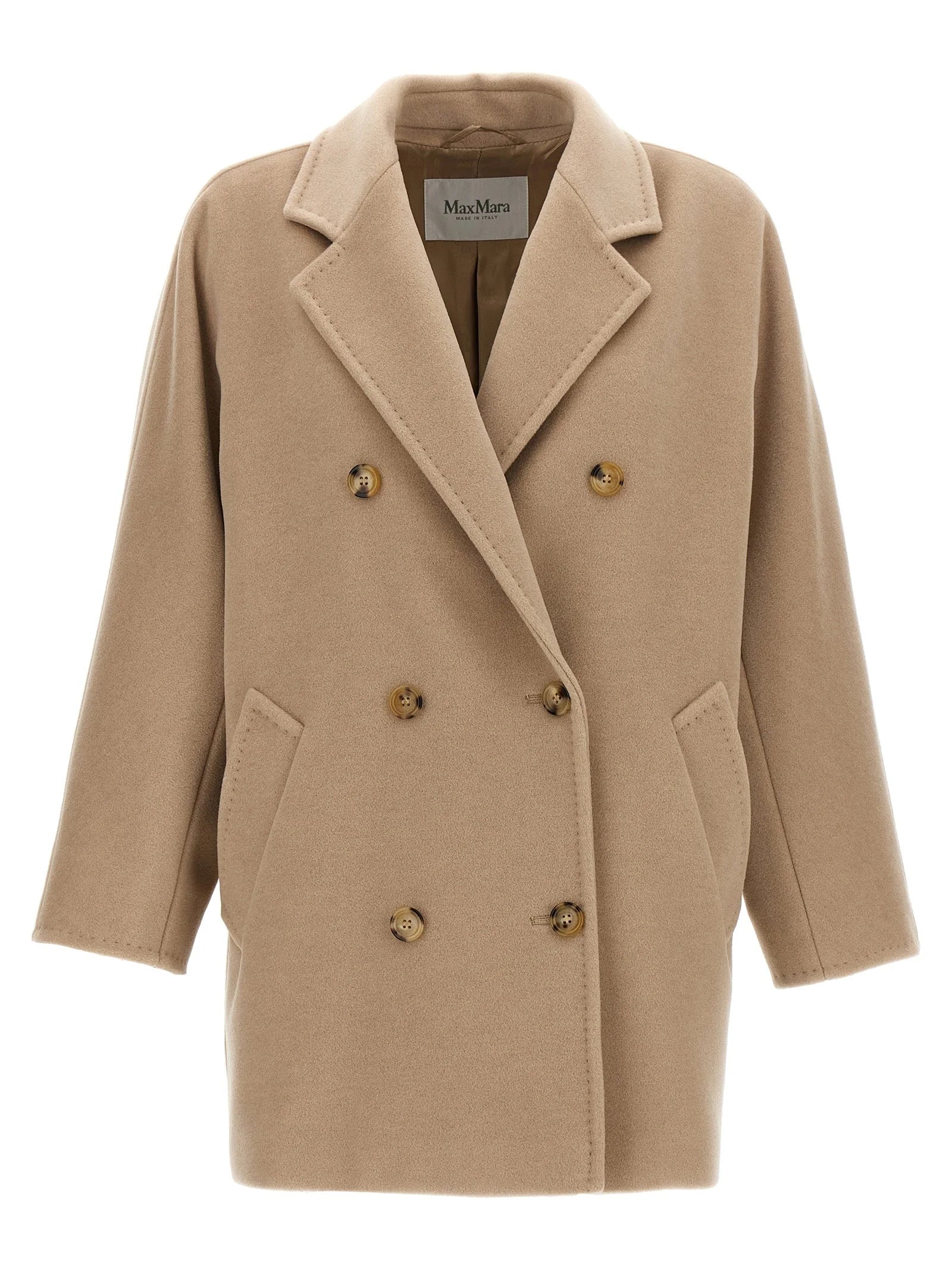 Max Mara Beige Virgin Wool Coat - IT42