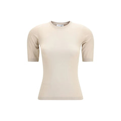 Max Mara Beige Viscose T-Shirt - S
