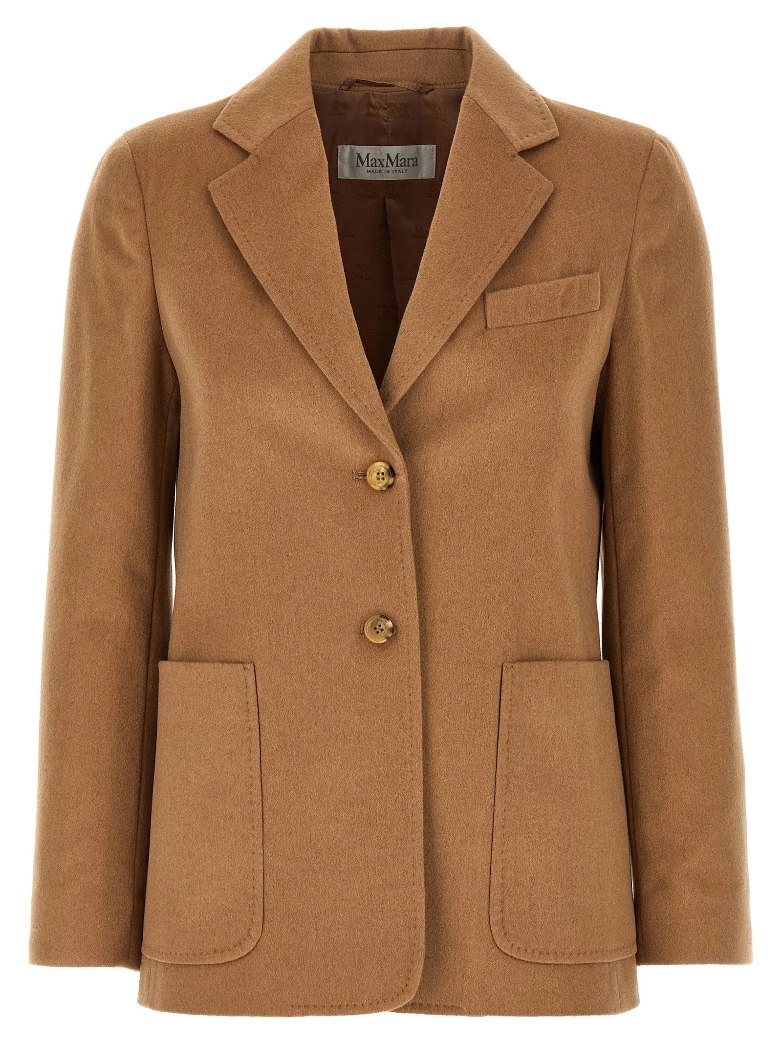 Max Mara Beige Wool Blazer - IT44