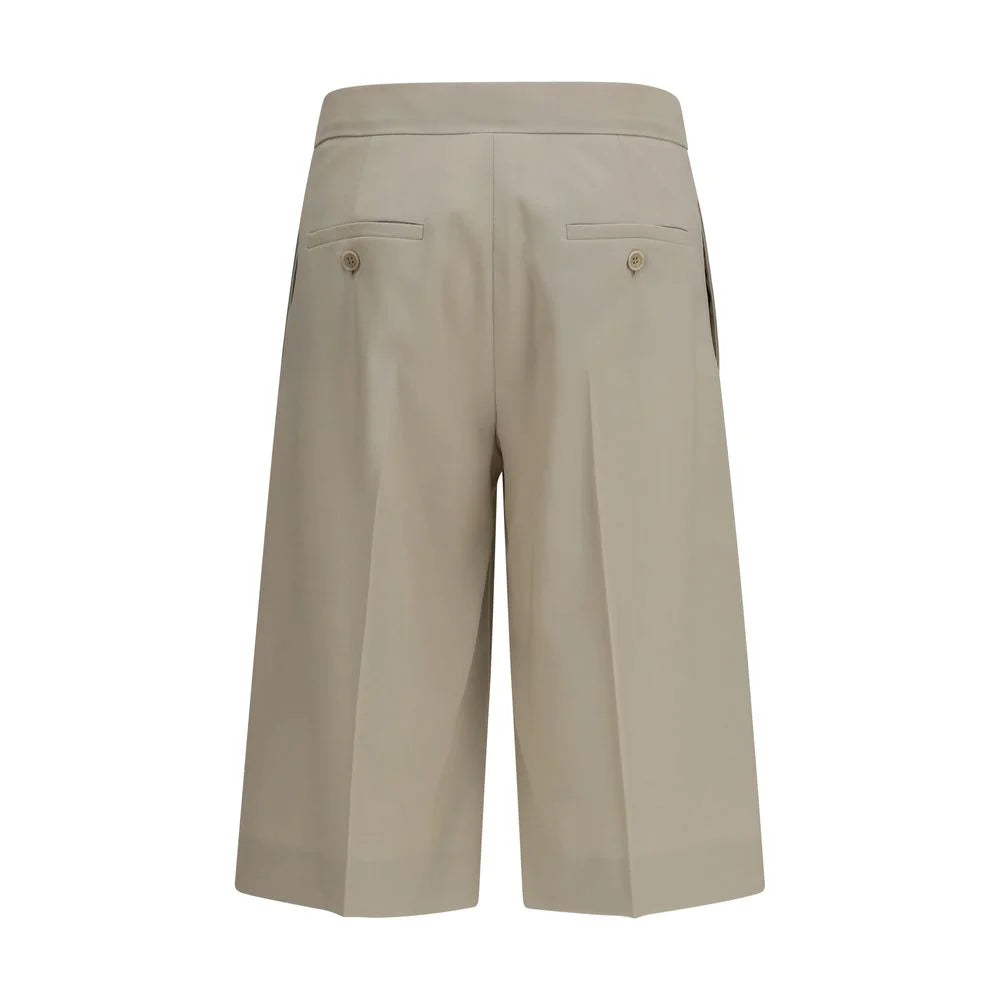 Max Mara Beige Wool Oves Aries Bermuda Shorts