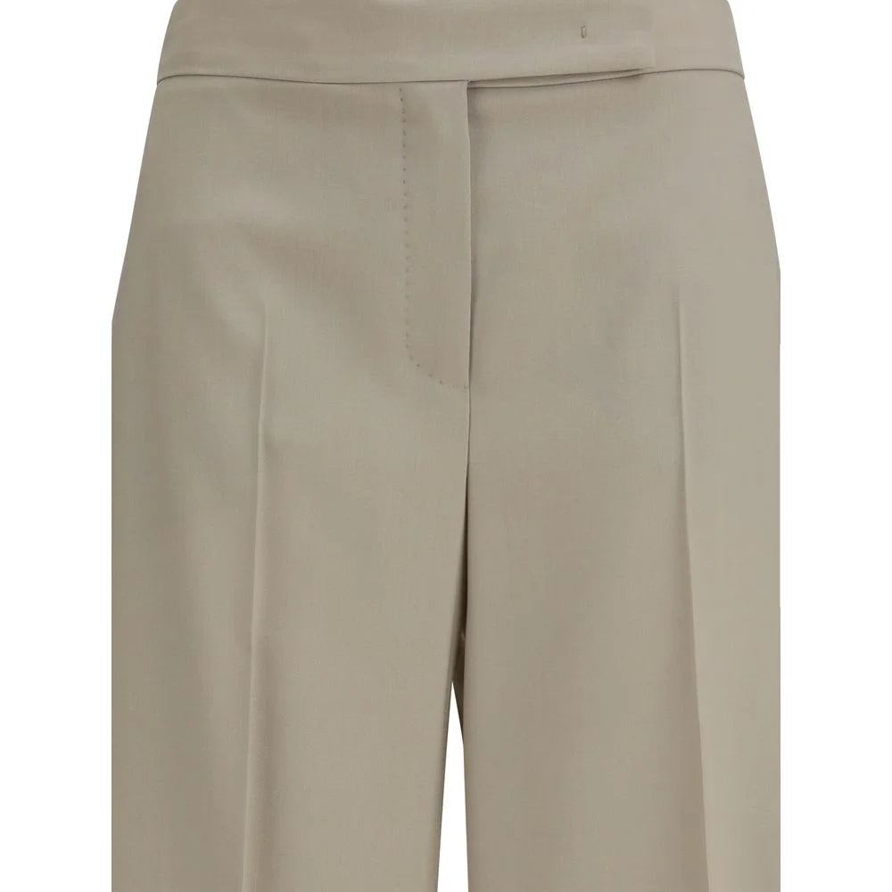 Max Mara Beige Wool Oves Aries Bermuda Shorts