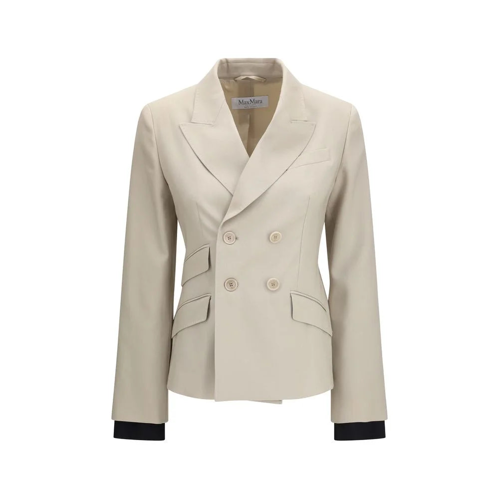 Max Mara Beige Wool Oves Aries Blazer