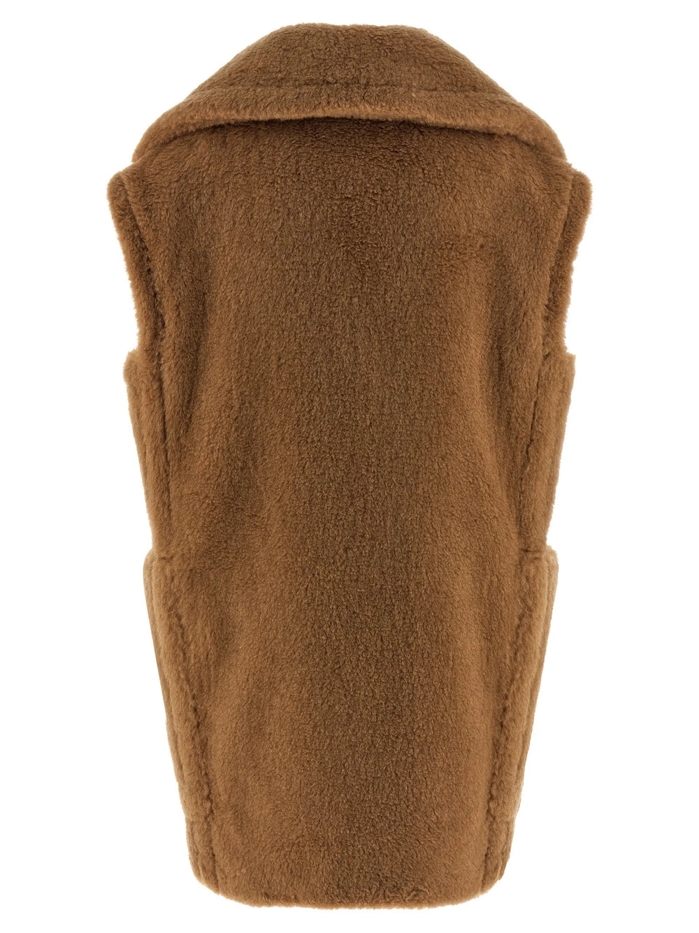 Max Mara Beige Wool Sleeveless Jacket - IT42