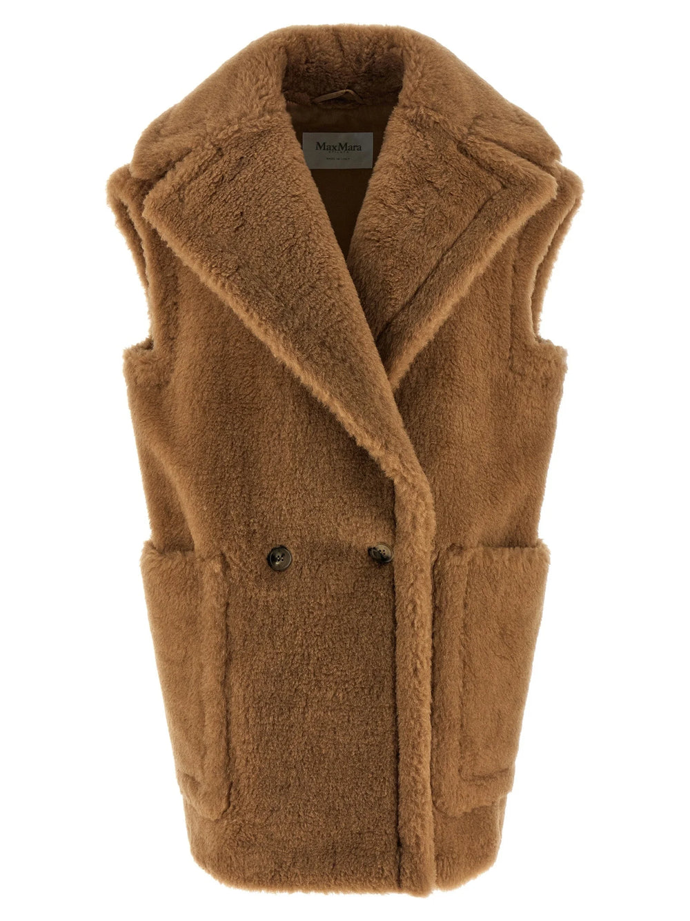 Max Mara Beige Wool Sleeveless Jacket - IT42
