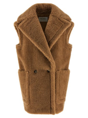 Max Mara Beige Wool Sleeveless Jacket - IT42