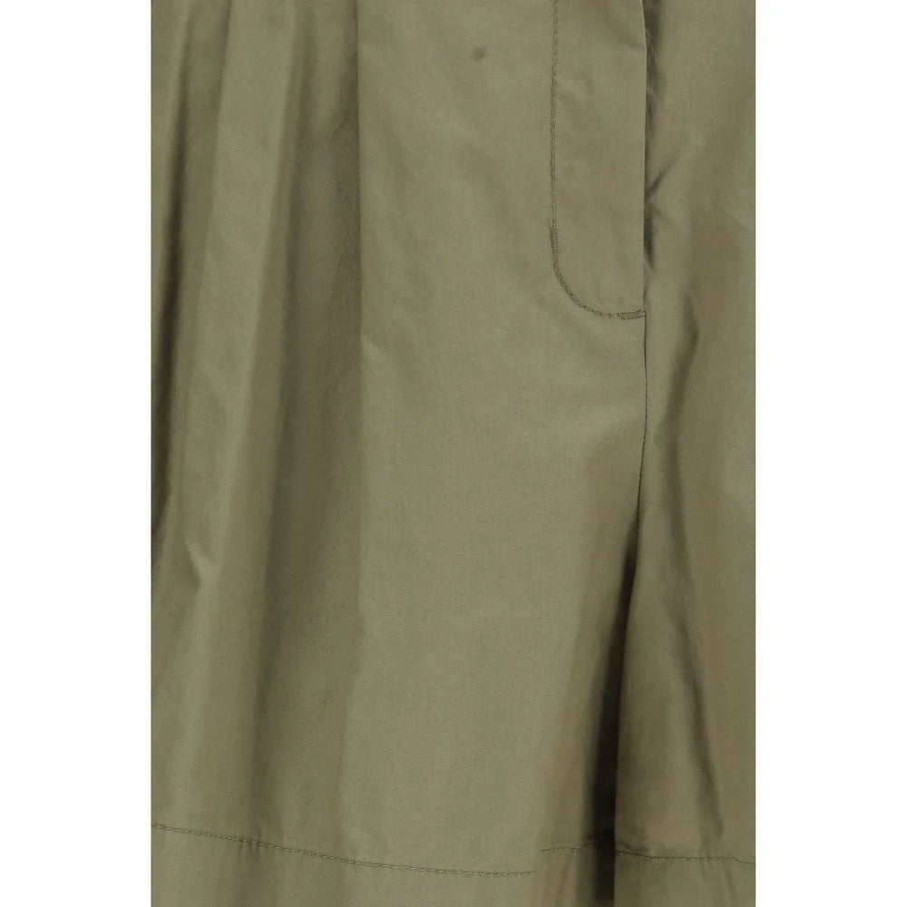 Max Mara Bicolor Cotton Bermuda Shorts