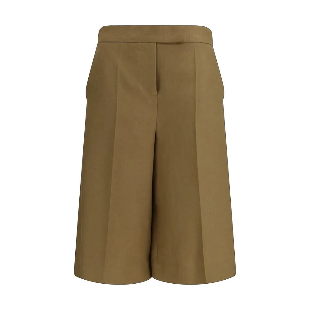 Pantaloni scurți bermuda din in bicolor Max Mara