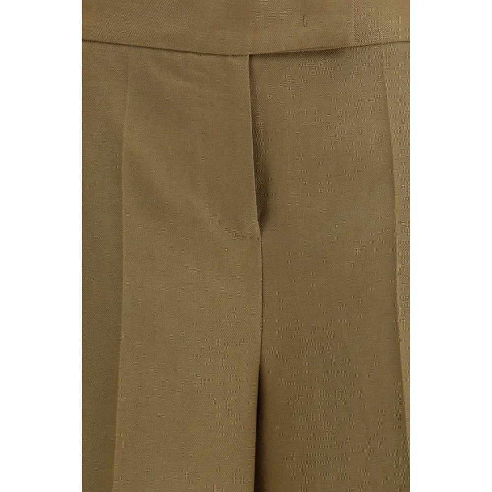 Pantaloni scurți bermuda din in bicolor Max Mara