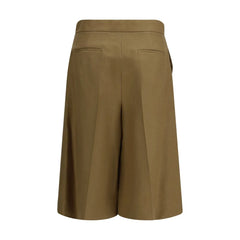 Pantaloni scurți bermuda din in bicolor Max Mara