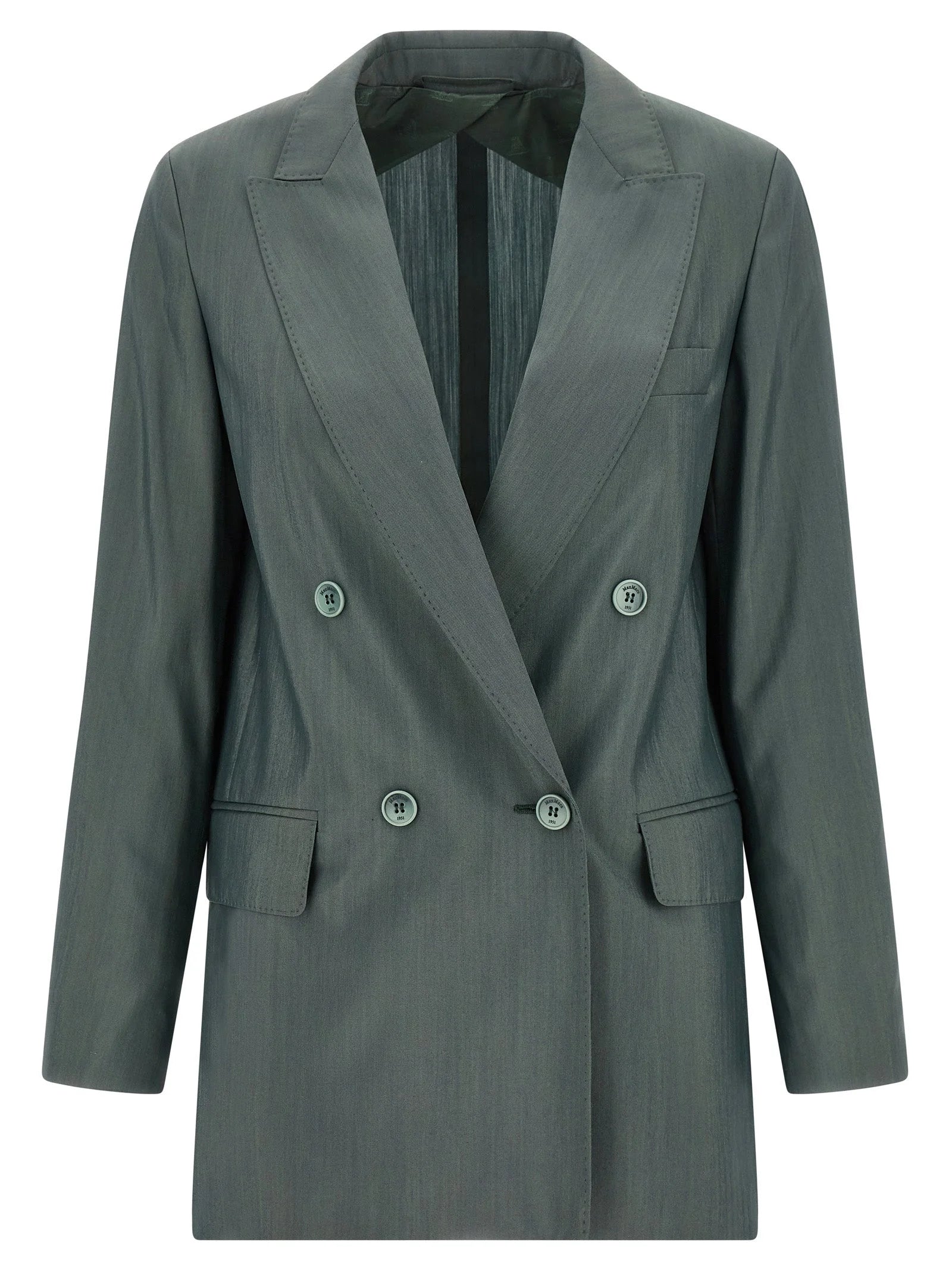 Max Mara Bicolor Virgin Wool Blazer