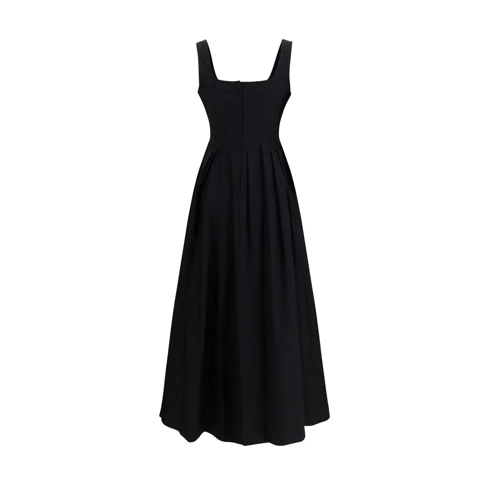 Max Mara Czarna Sukienka Casual z Bawełny