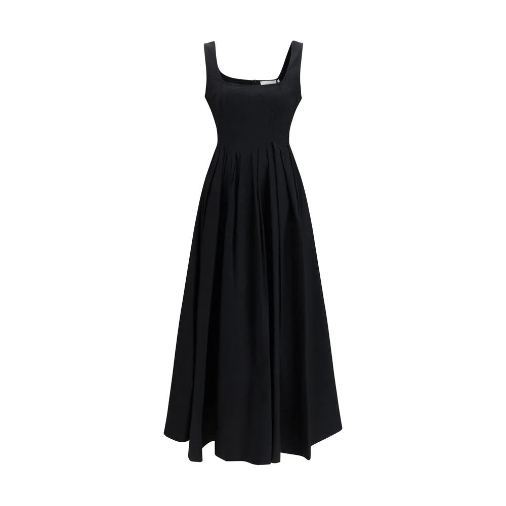 Max Mara Czarna Sukienka Casual z Bawełny