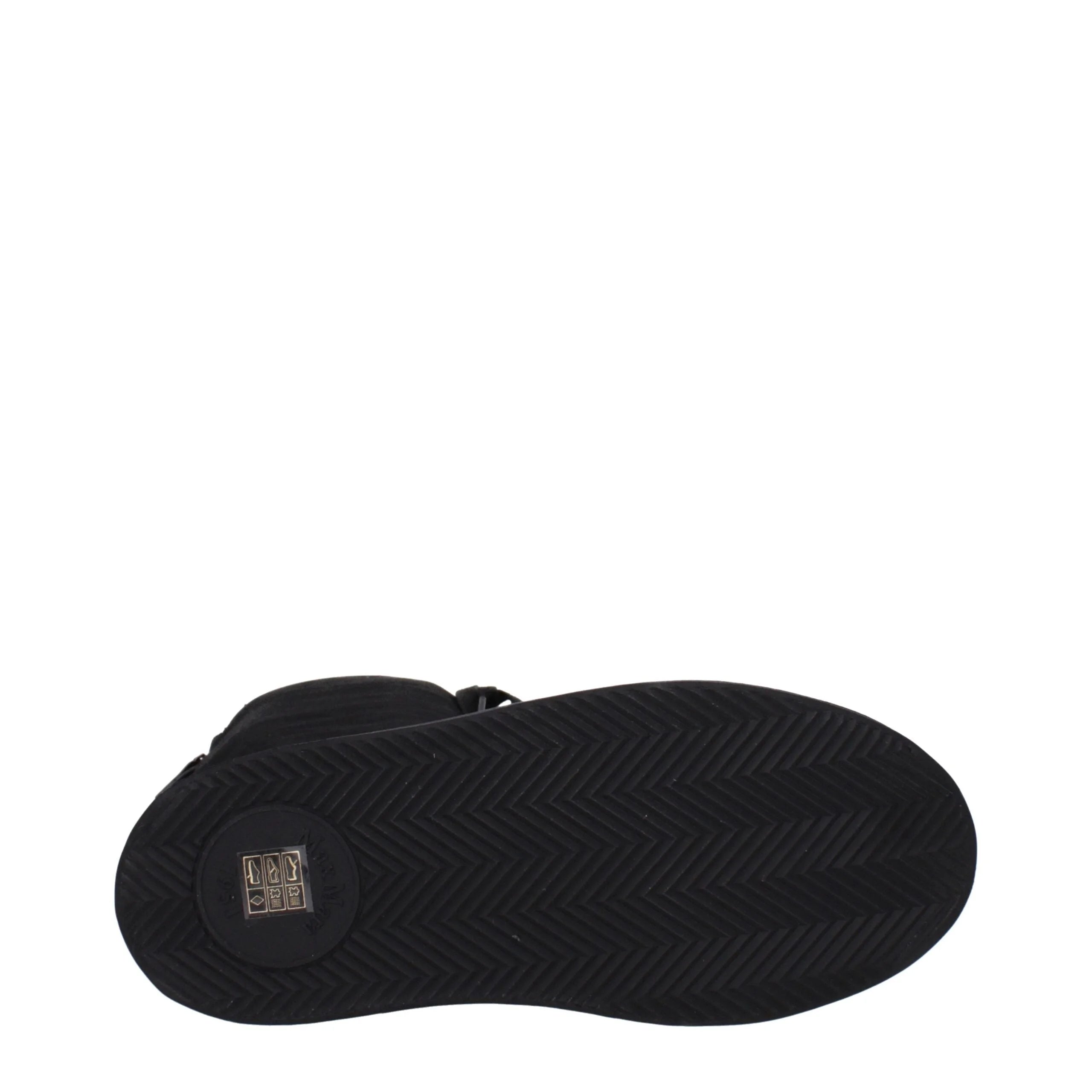 Max Mara Black Fabric Lace-Up Boots - EU36/US6