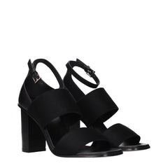 Max Mara Black Fabric Platform Sandals