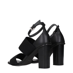 Max Mara Black Fabric Platform Sandals