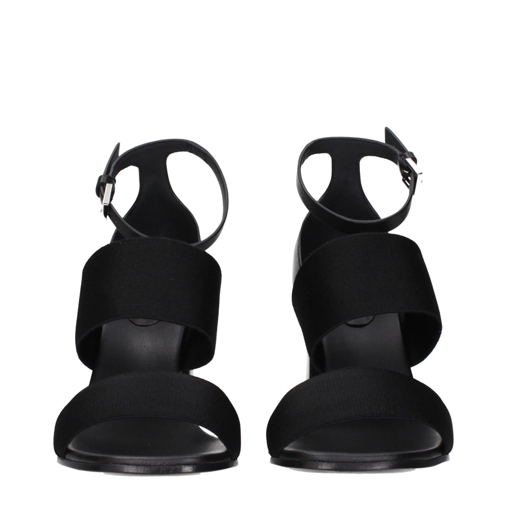 Max Mara Black Fabric Platform Sandals