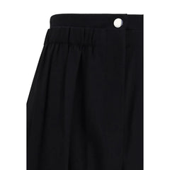 Max Mara Black Fleece Wool Casual Pants