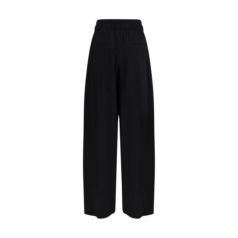 Max Mara Black Fleece Wool Casual Pants